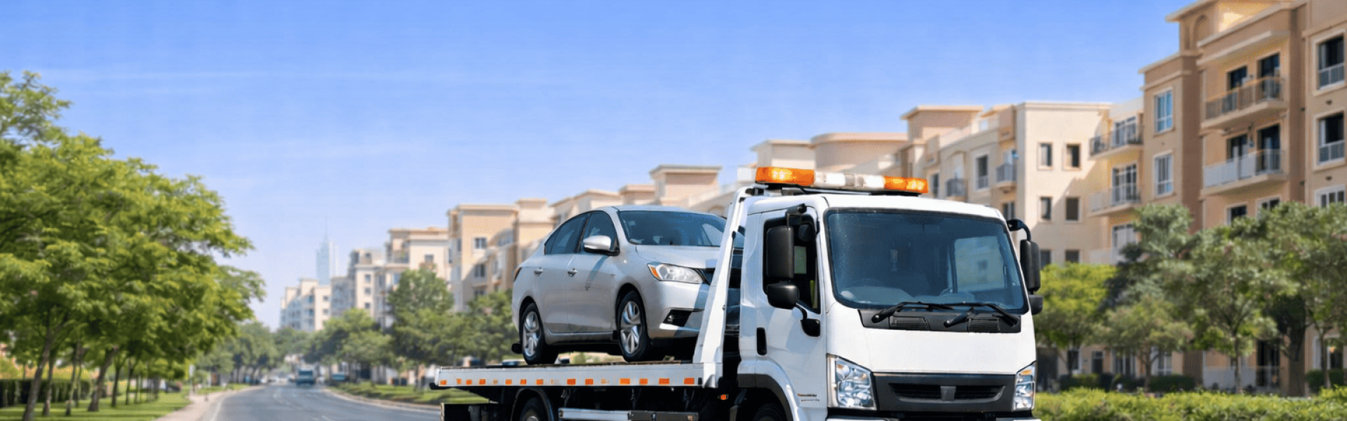 Tow truck in Discovery Gardens, Dubai (2)